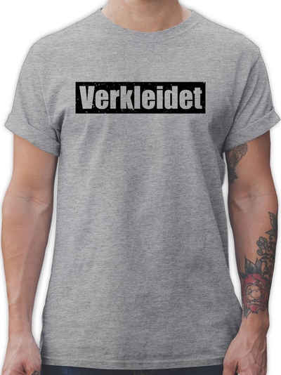 Shirtracer T-Shirt Verkleidet Schriftzug - schwarz Karneval & Fasching