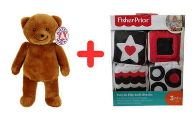 Fisher-Price® Greifspielzeug Bärenmarke 27486 - Plüsch-Bär Bärenmarke braun + Fisher-Price GFC37 Fu