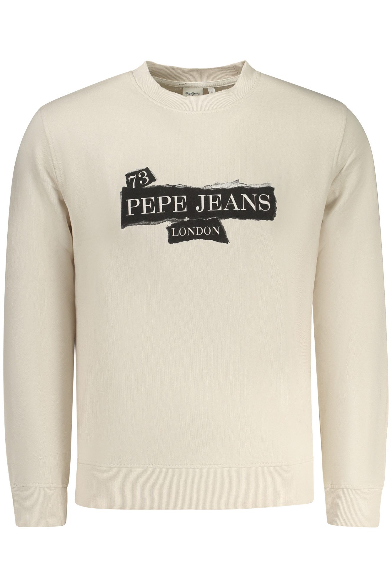 Pepe Jeans Sweatshirt Herren Sweatshirt Beige aus Bio-Baumwolle mit Druck