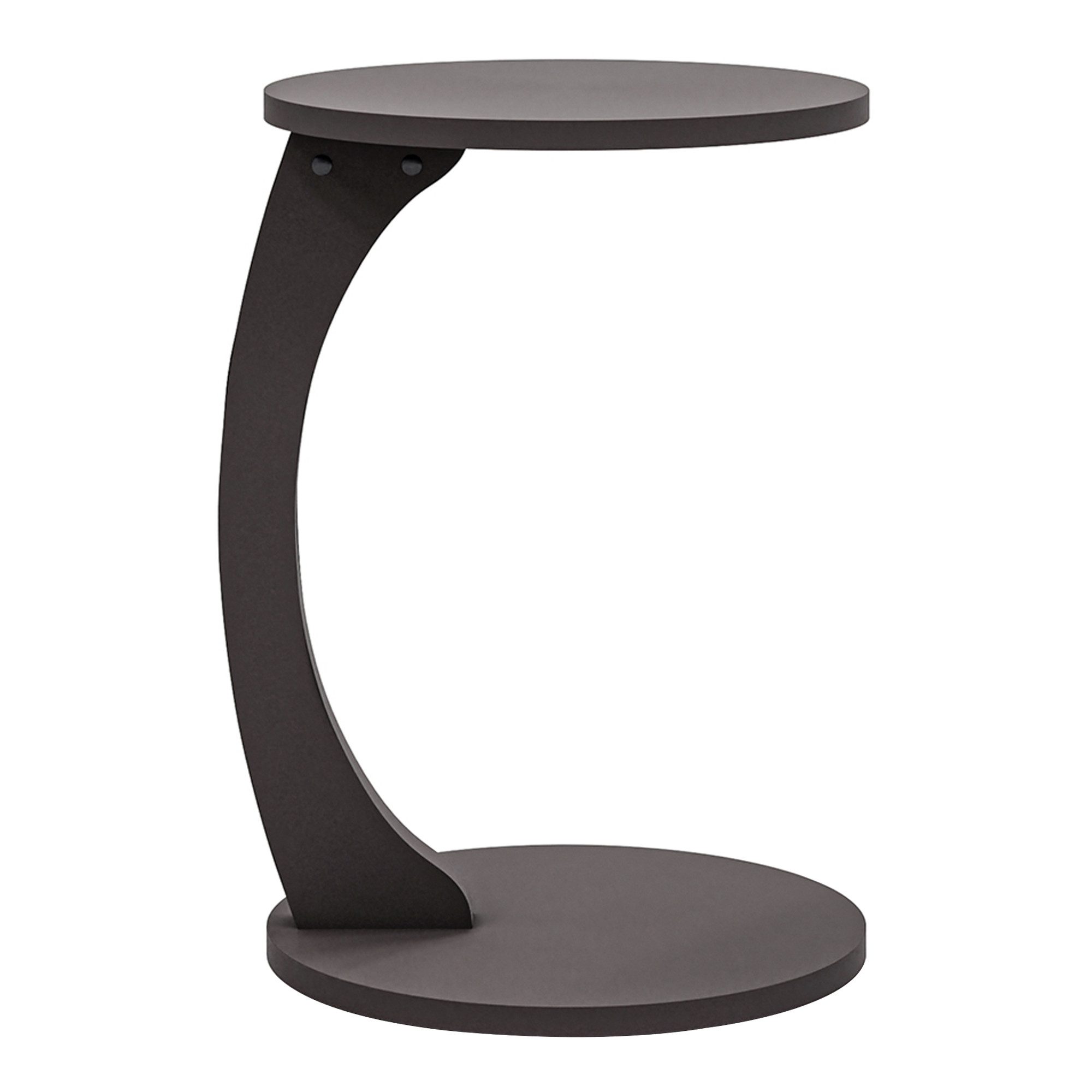 en.casa Beistelltisch, »Holeby« C-Form mit 4 Rollen rund 56 x Ø 38 cm Grau günstig online kaufen