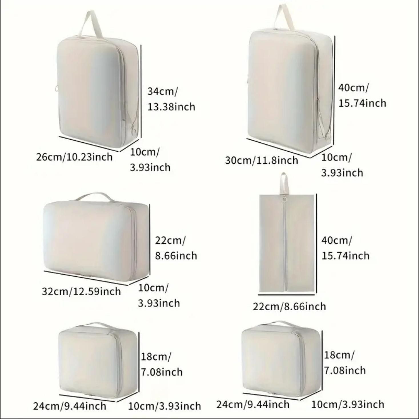 Coonoor Kofferorganizer Kofferorganizer 6-teilig Packing Cubes Wasserdichte für Reise Urlaub