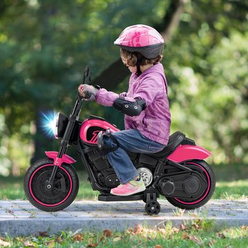 KOMFOTTEU Elektro-Kindermotorrad, Belastbarkeit 25 kg, Motorrad mit Sanfter Start für Kinder ab 18 Monate
