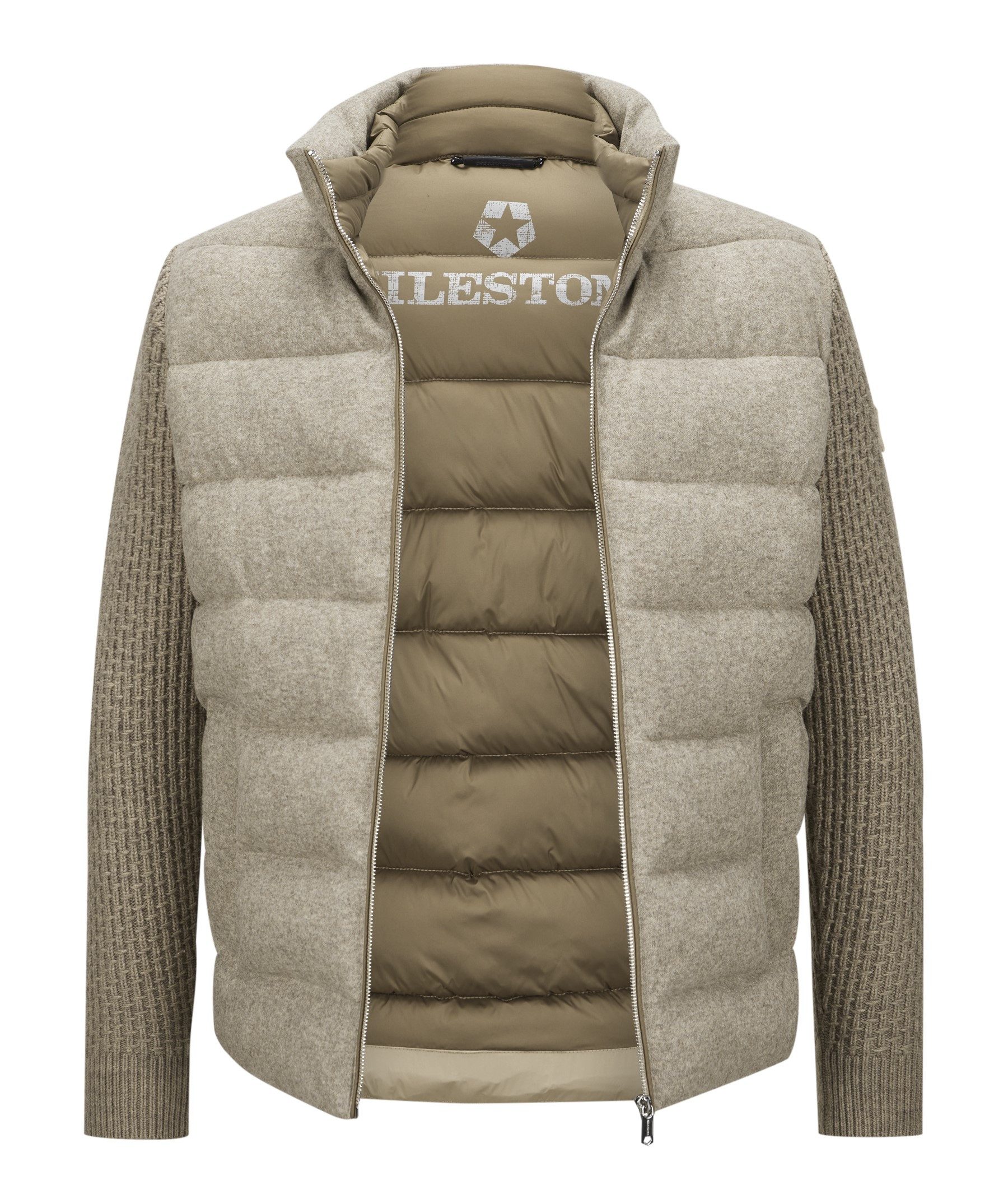 Milestone Hybridjacke MSChester Steppjacke mit Strickelementen in Jersey Qu günstig online kaufen