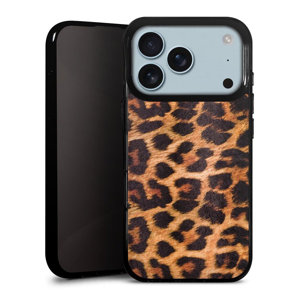 DeinDesign Handyhülle Leopard Fell Animalprint Leo Print, Apple iPhone 17 Pro Silikon Hülle Bumper Case Handy Schutzhülle