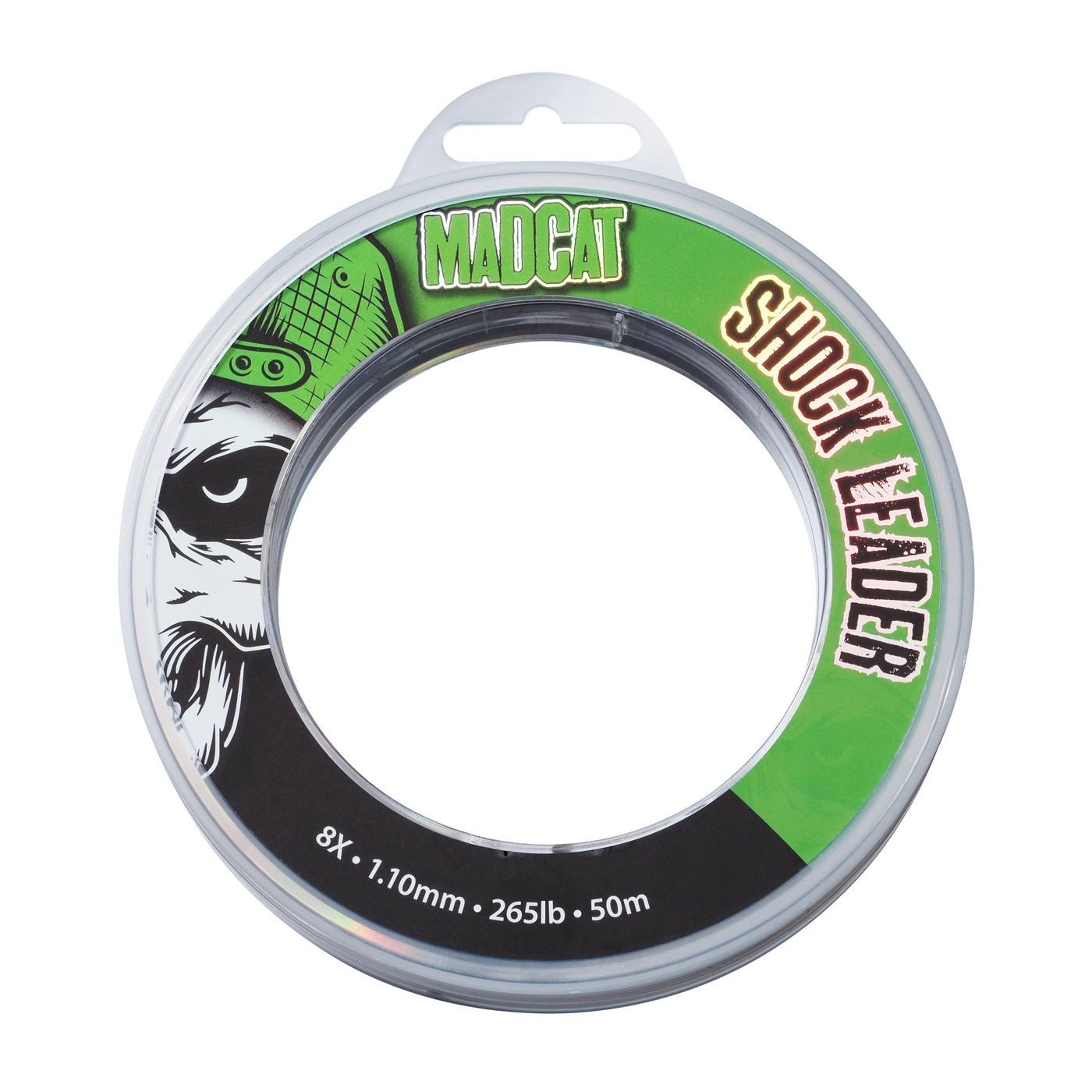 Angelschnur MadCat Shock Leader 8X 1.1mm 265lbs Black - 50m Vorfachschnur