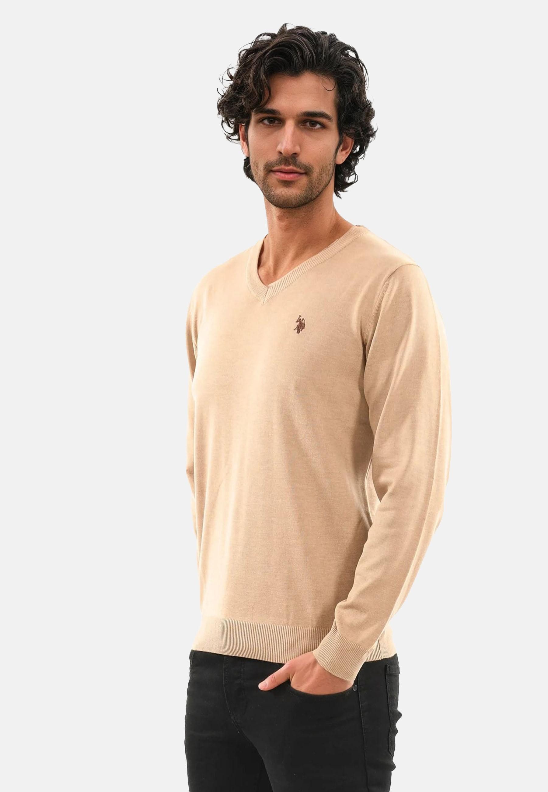 U.S. Polo Assn. V-Ausschnitt-Pullover Longsleeve USPhil – Herren V-Neck Cla günstig online kaufen