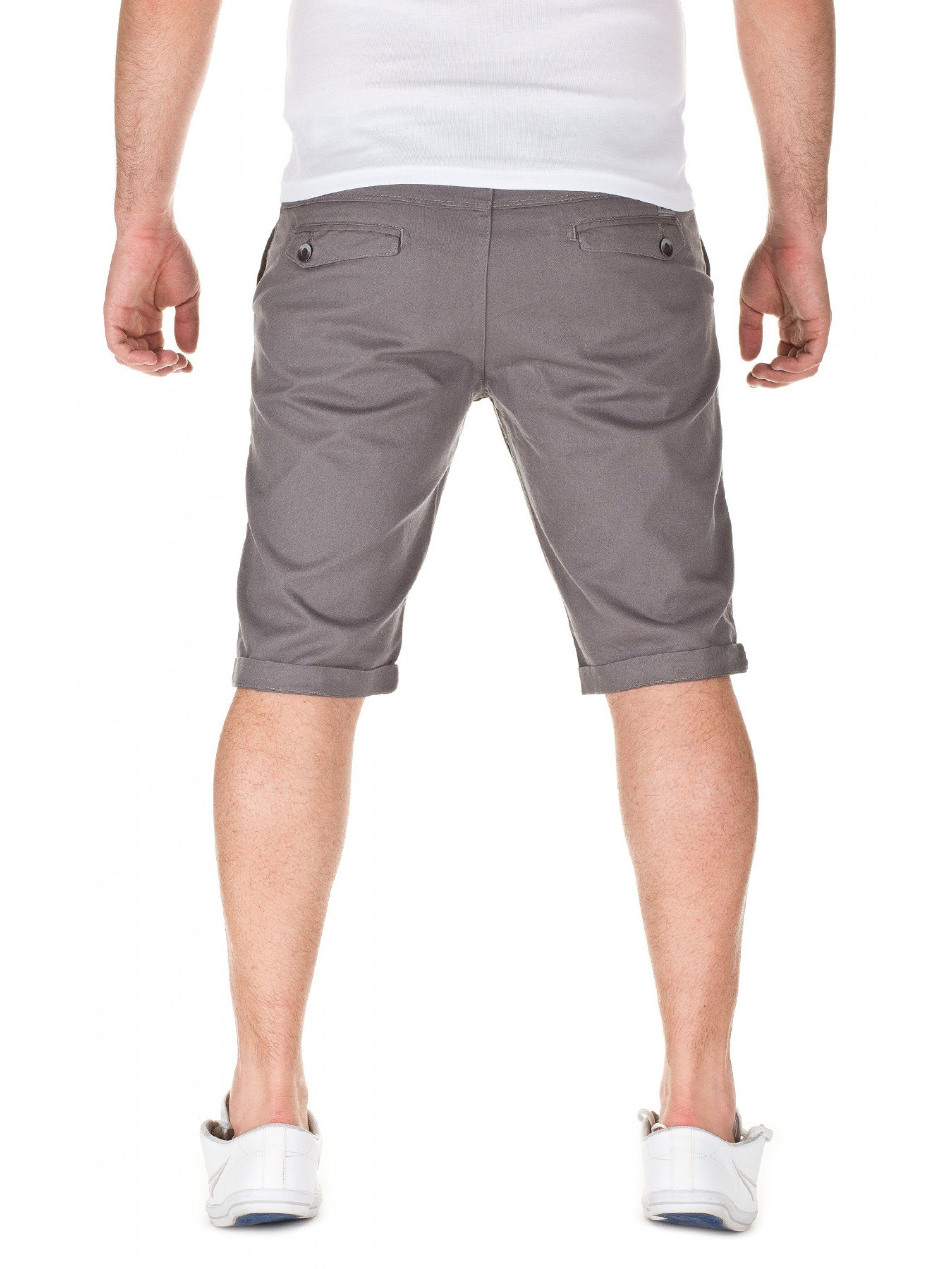 Shorts shorts Grau - Chino Alex Unifarbe WOTEGA (grey in 4236) WOTEGA