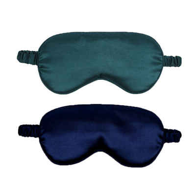 NATICY Schlafmaske 2 Stücke Schlafmaske Seide für Frauen und Herren, Schlafbrille Damen