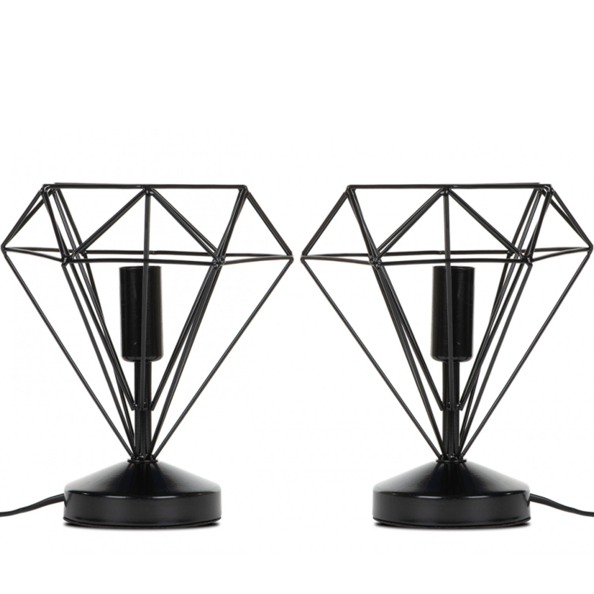Konsimo Tischleuchte ACOS Tischlampe, Loft-Stil, ohne Leuchtmittel schwarz