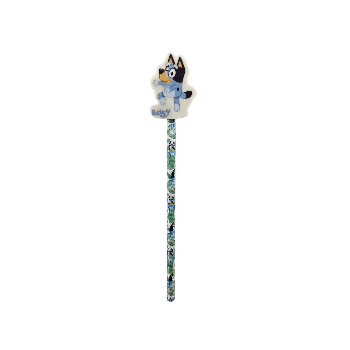 Bluey Bleistift Kinder Bleistift Blau Schreibwaren Stift mit verziertem Radiergummi, (Set, 1-tlg)