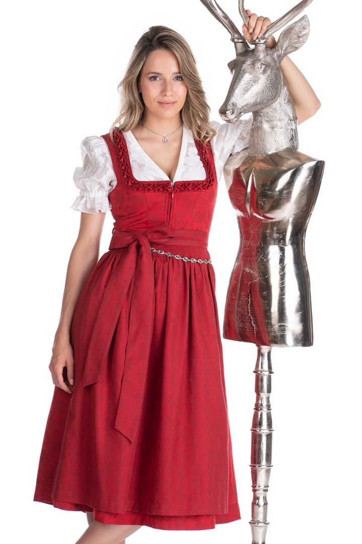 MarJo Dirndl Midi Dirndl 2tlg. - HOCHLEITEN - chili