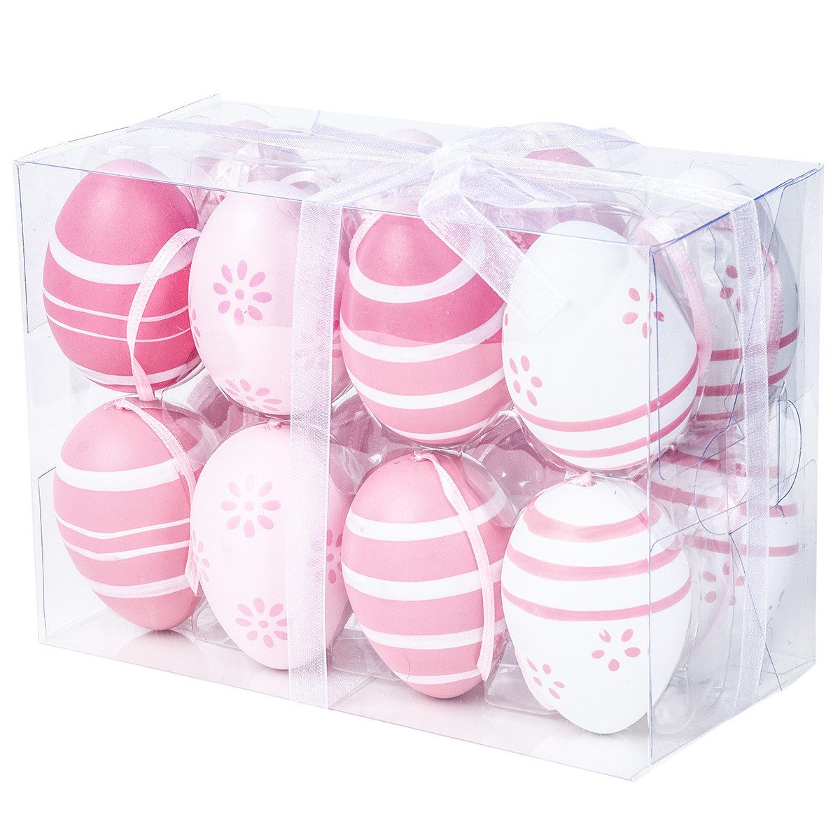 RIFFELMACHER & WEINBERGER Osterei Ostereier Kunststoff dekoriert 6 cm 16 stk pink