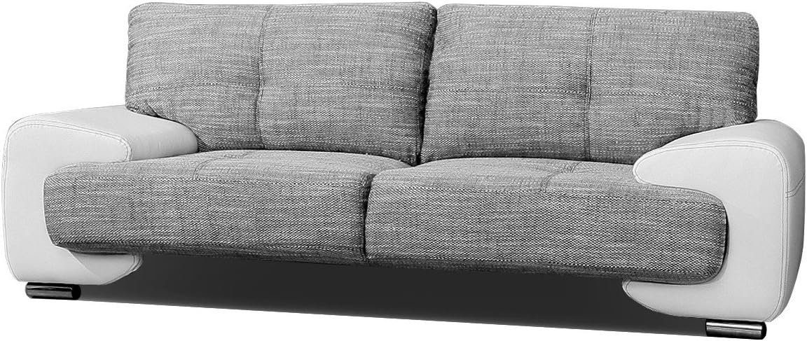 MOEBLO Sofa LORENTO 3-Sitzer, Kleiner 3-Sitzer Design Sofa 3er Büro Kunstleder Sofagarnitur Couch, - (BxHxT): 230x90x100 cm