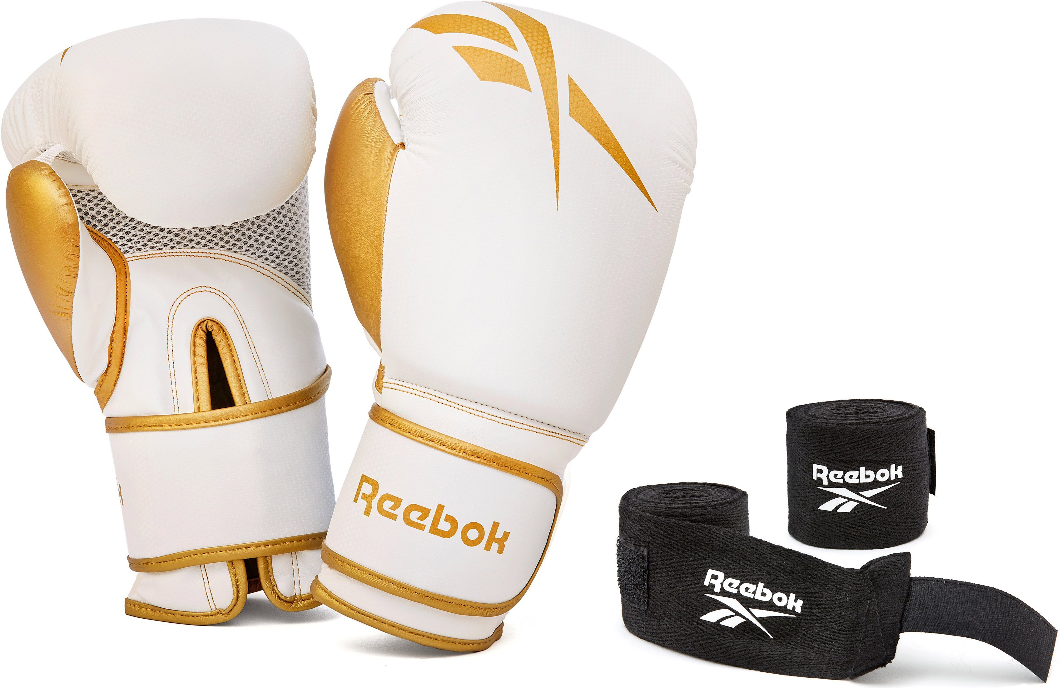 Reebok Boxhandschuhe »12oz. Boxhandschuhe + Handbandagen gold« (Set) online  kaufen | OTTO