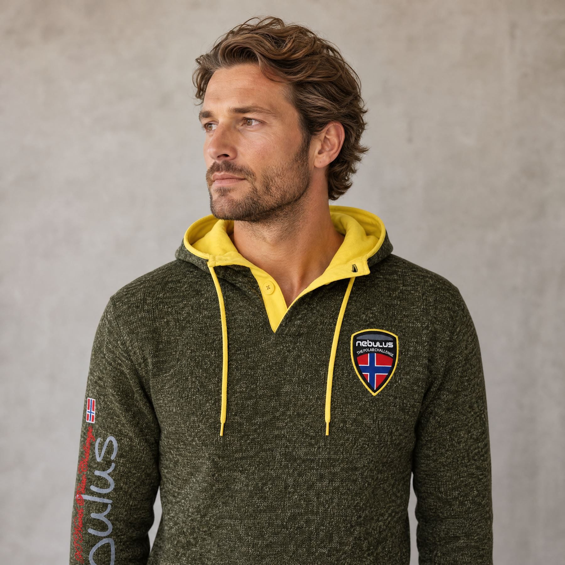Nebulus Hoodie STITCH, P5053 - Herren, grün, L