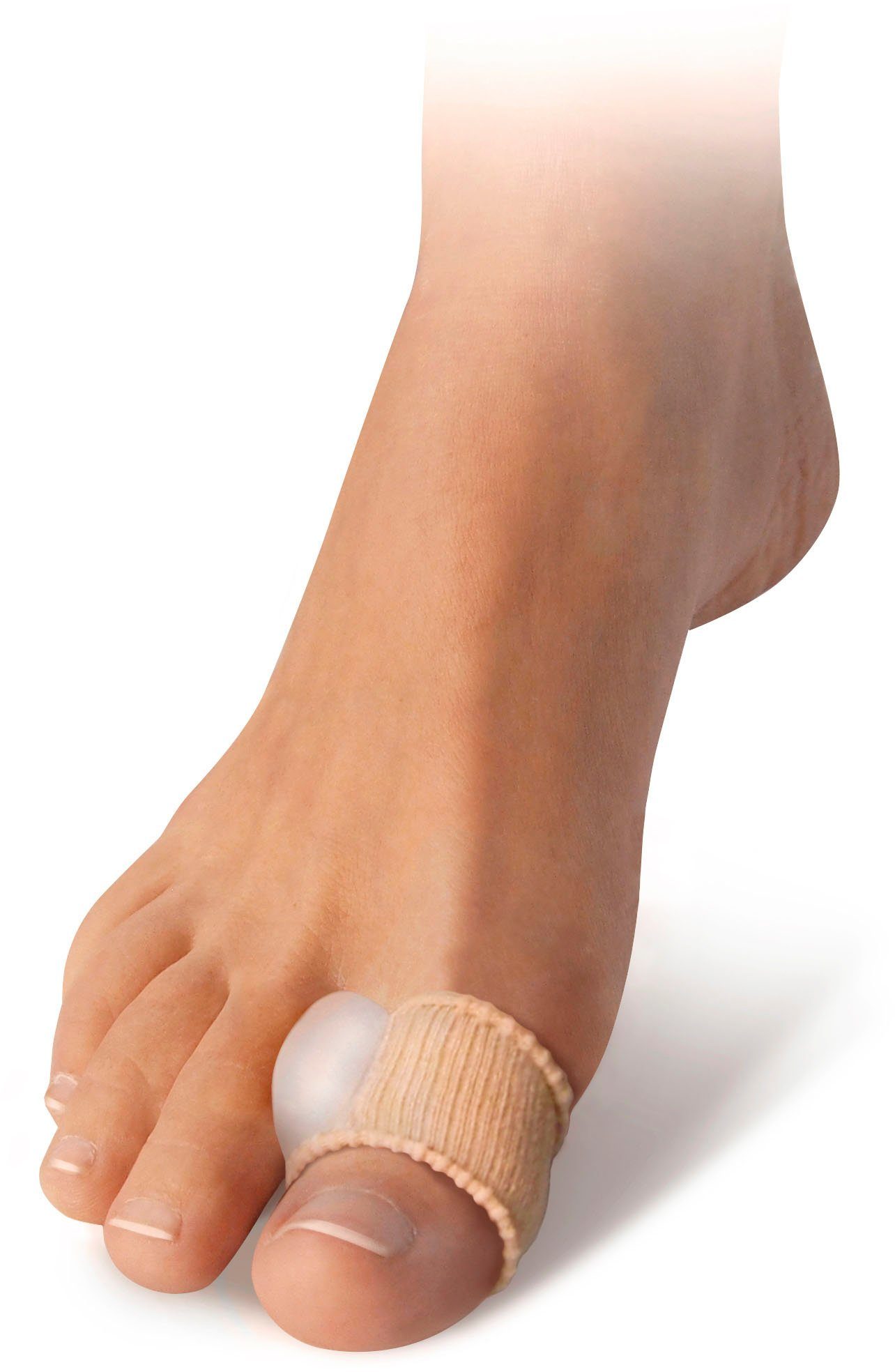Fußgut Hallux-Bandage Softkissen mit Fixierband, verhindert Reiben, 2er Set, Druckentlastung bei Hühneraugen, Schwielen, Entlastung Hallux Valgus