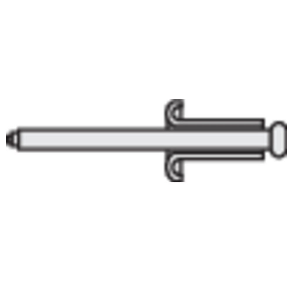Thumbnail - NOVUS Niete Novus Office 105082306 Blindniete (x L) 4 mm x 8 mm Aluminium Alumi