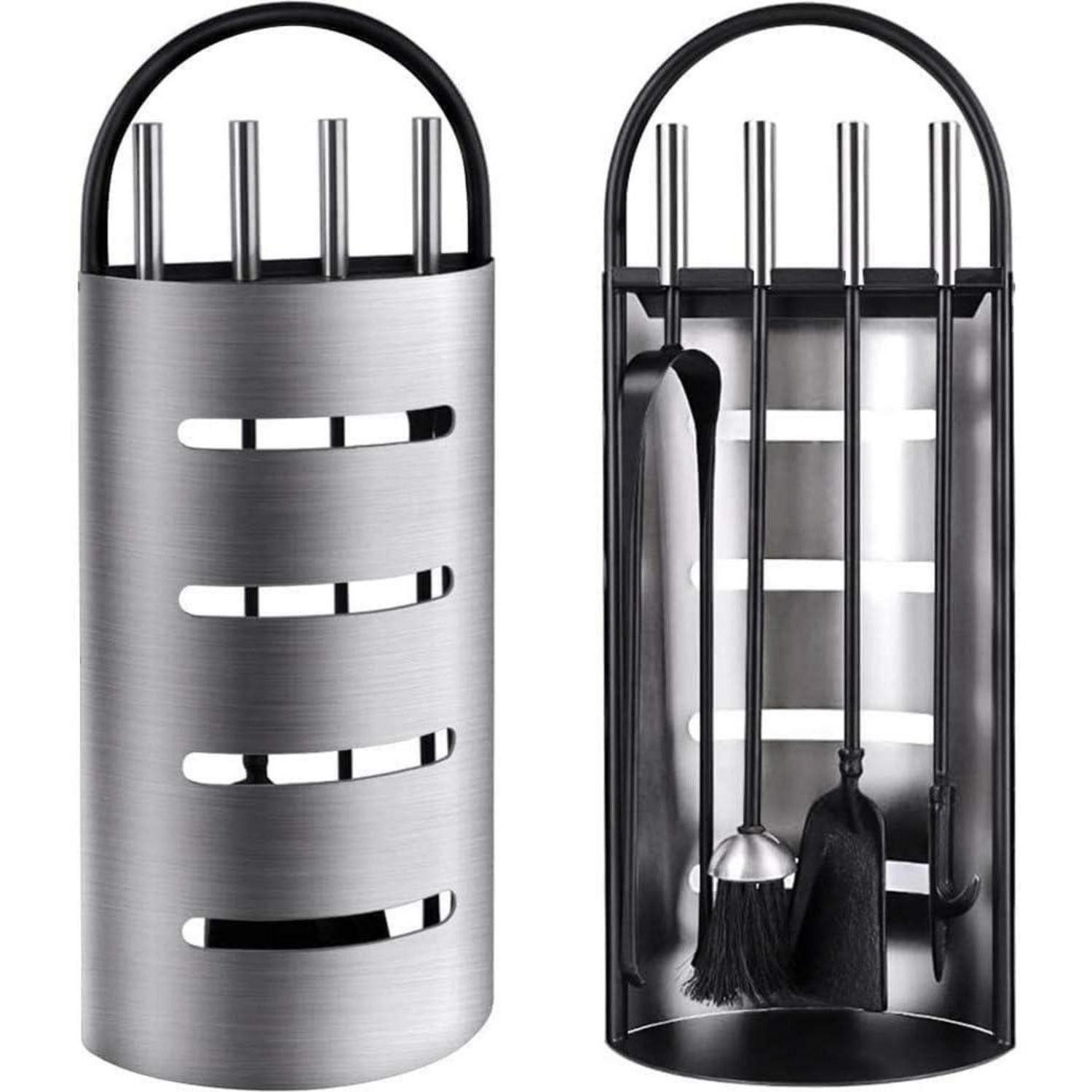 LuxusKollektion Kamingarnitur Kaminzubehör-Set Edelstahl 4-teilig, (1-St)