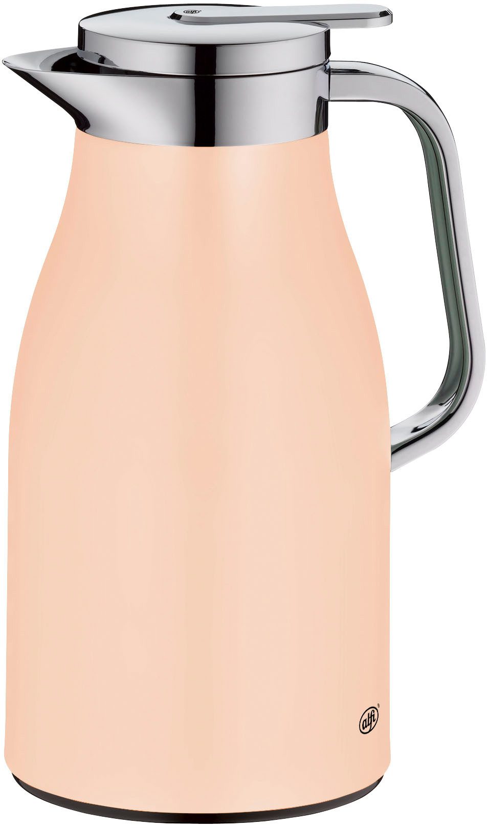 Alfi Isolierkanne SKYLINE, mit Hartglaseinsatz und ergonomischem Griff, 1 l, (1-St), 12h heiß & 24h kalt, Drehverschluss mit bequemem Druckknopf
