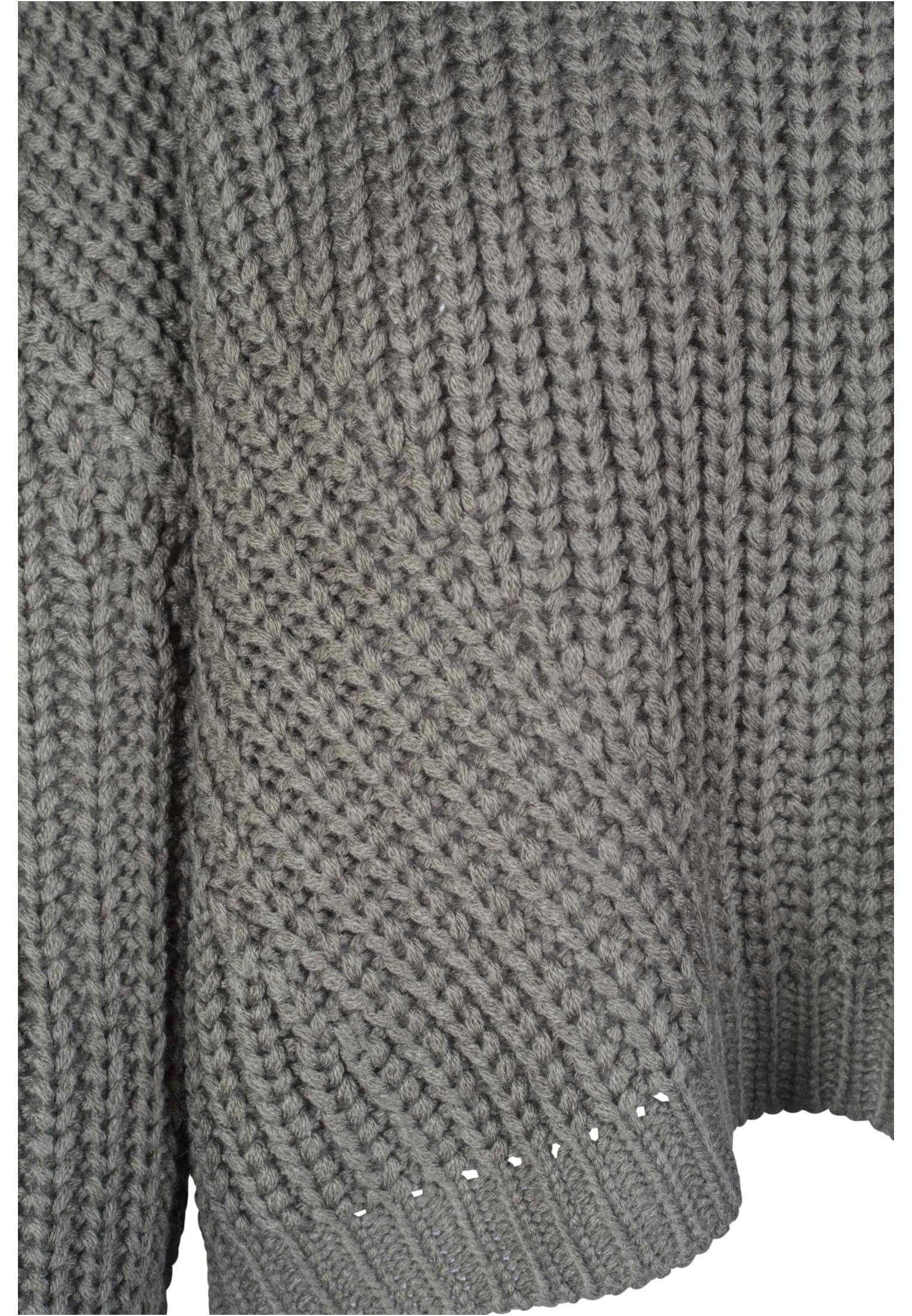 URBAN CLASSICS Kapuzenpullover Damen (1-tlg) Oversize olive Wide Ladies Sweater
