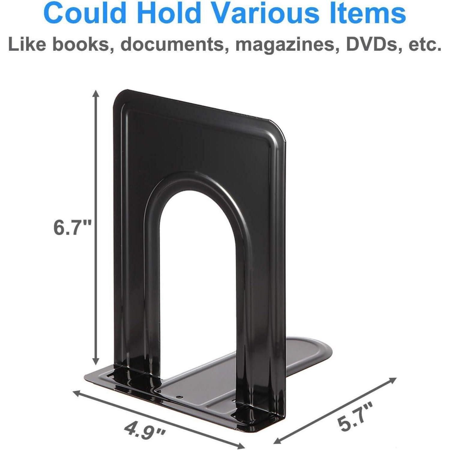LuxusKollektion Buchstütze Moderne Metall Buchstützen Schwarz 8 Stück 17x14,5x12,5 cm