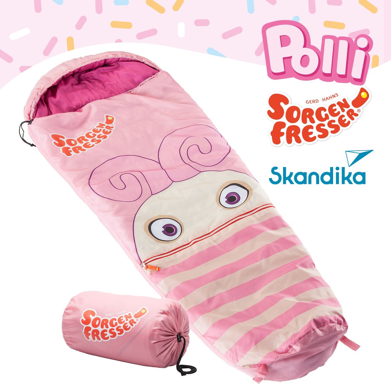 Skandika Kinderschlafsack Sorgenfresser Polli, Großzügige Kapuze günstig online kaufen