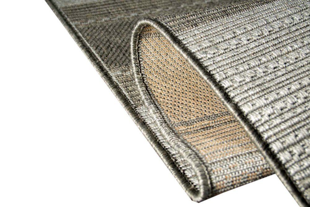 Teppich Teppich Streifen Sisal Küchenläufer Küchenteppich 8 Carpetia, rechteckig, mm grau, Optik Höhe