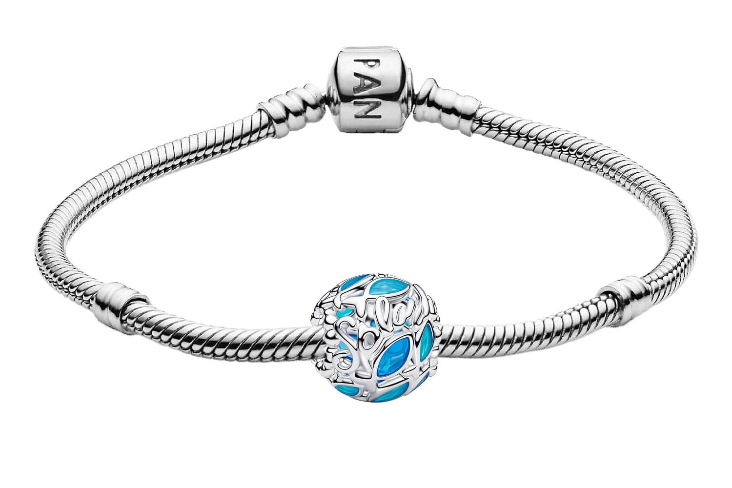 Pandora Charm-Armband Damen-Silber Starter-Set Schwimmende Fische Bundle