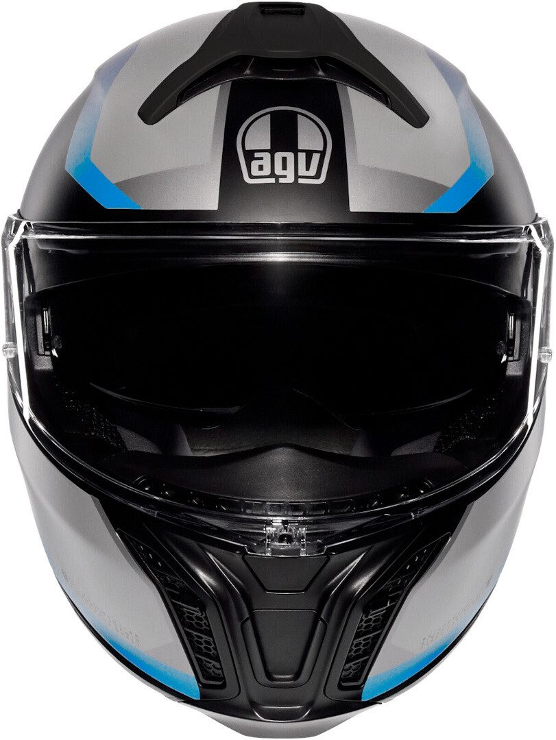 AGV Motorradhelm Tourmodular Stray Klapphelm, vorbereitet für Kommunikationssystem,integriertes Sonnenvisier