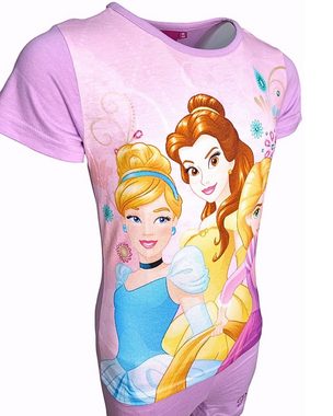 Disney Princess Shorty Cinderella, Belle & Rapunzel (2 tlg) Mädchen Set T-Shirt & Kurze Hose Gr. 98 - 128 cm