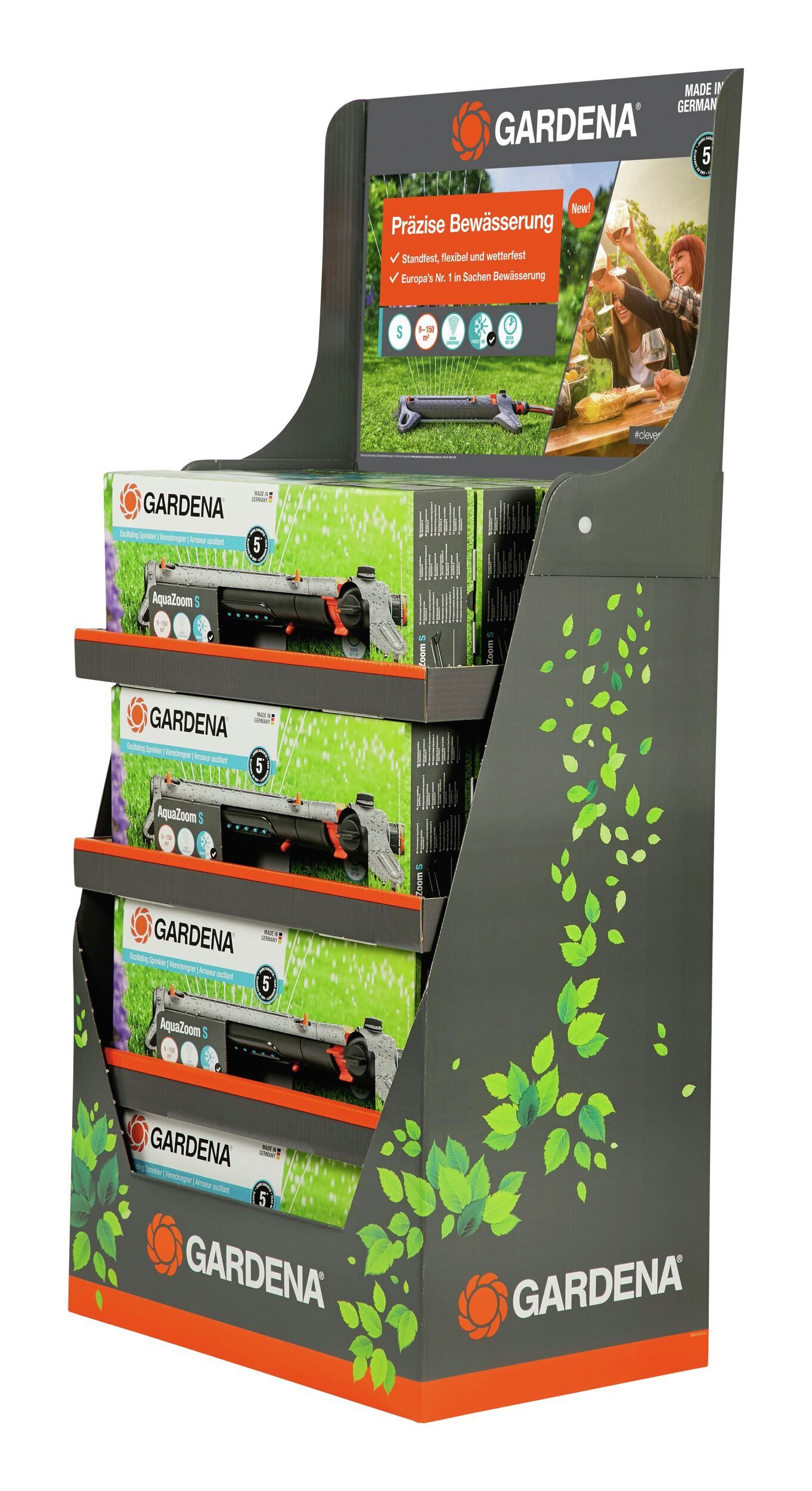 GARDENA Viereckregner, AquaZoom S Display