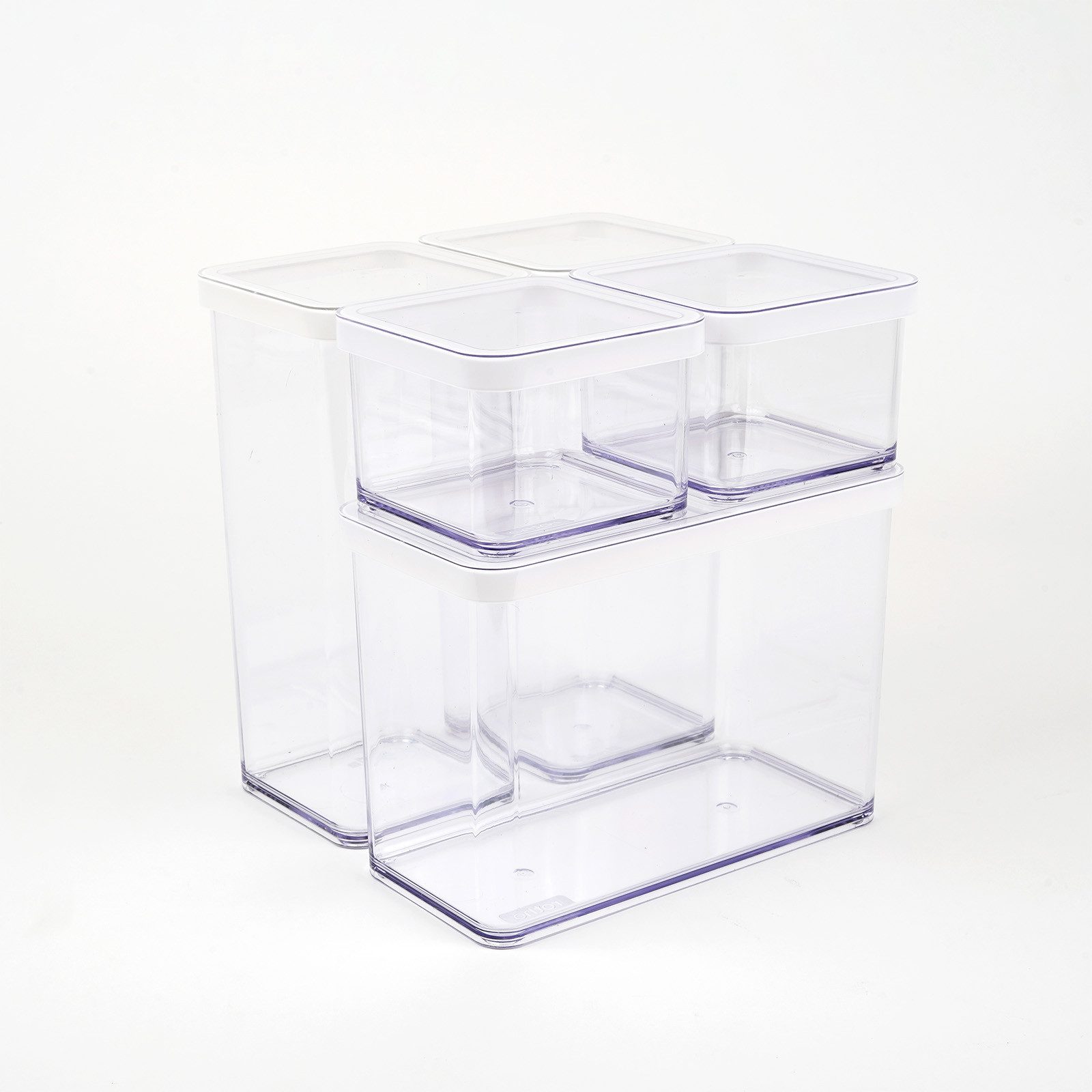 ROTHO Vorratsdose Loft 5er-Set Контейнеры для хранения продуктов питания mit Deckel, stapelbar & luftdicht, Kunststoff, (Vorratsdosenset, Set 5-tlg)