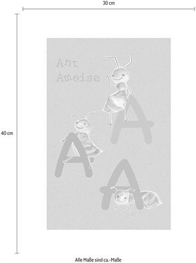 Komar Poster ABC Animal A, Buchstaben (1 St), Kinderzimmer, Schlafzimmer, Wohnzimmer
