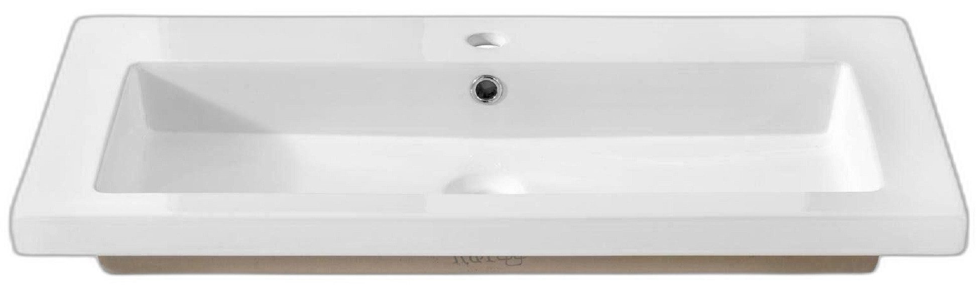 Xlmoebel Waschbecken Keramisches Waschbecken in Weiß mit italienischer Handwerkskunst (1-St., Waschbecken), Hergestellt in Europa