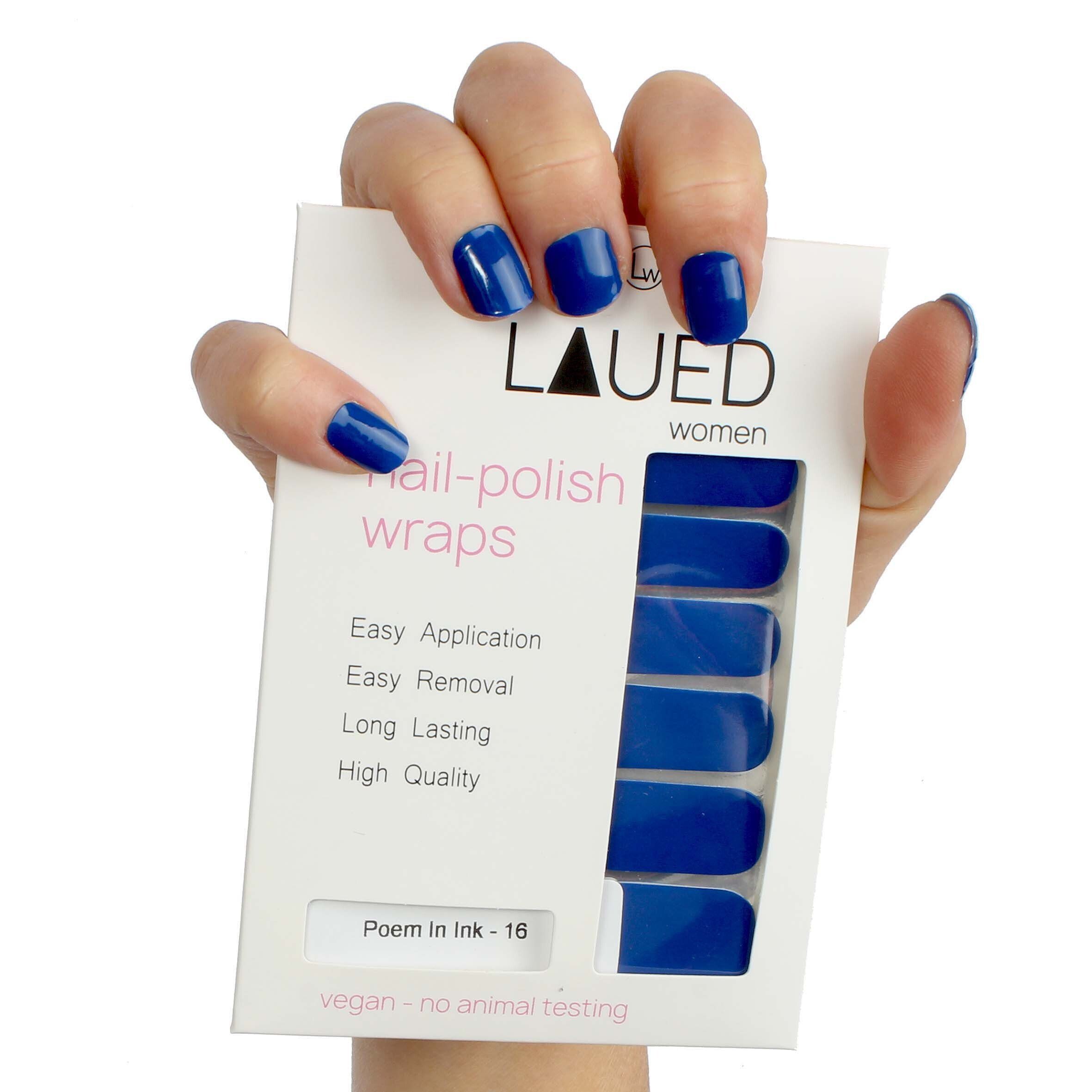 LAUED Nagellack solid blue, aus zertifizierter Produktion (SGS / SEDEX) und Material (FSC) Poem In Ink