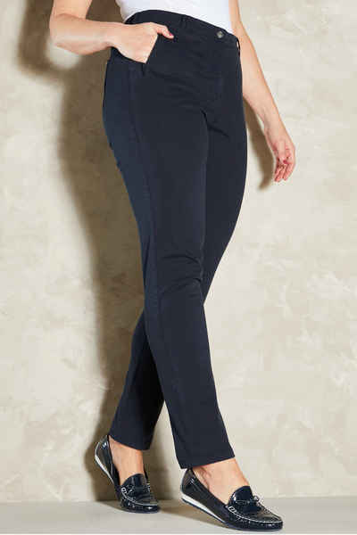 meyermode 5-Pocket-Jeans Hose Slim Fit teilelastischer Bund
