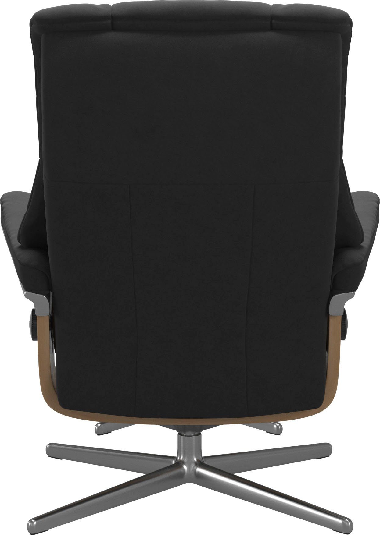 & Größe mit mit mit Holzakzent Stressless® (Set, Relaxsessel Eiche S, Hocker, Mayfair L, Hocker), Base, Cross M Relaxsessel