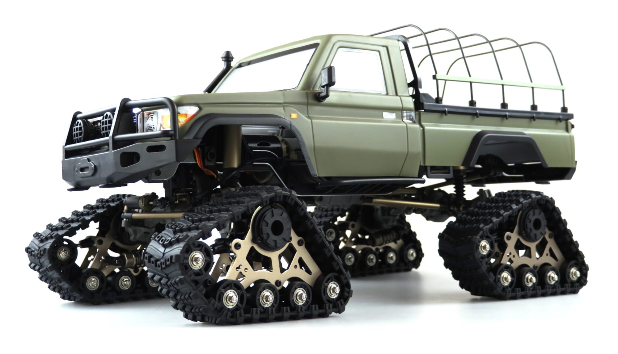 RC-Buggy Amewi RC Scale Crawler AMXRock RCX10PTS Pick-Up 1:10, RTR grau