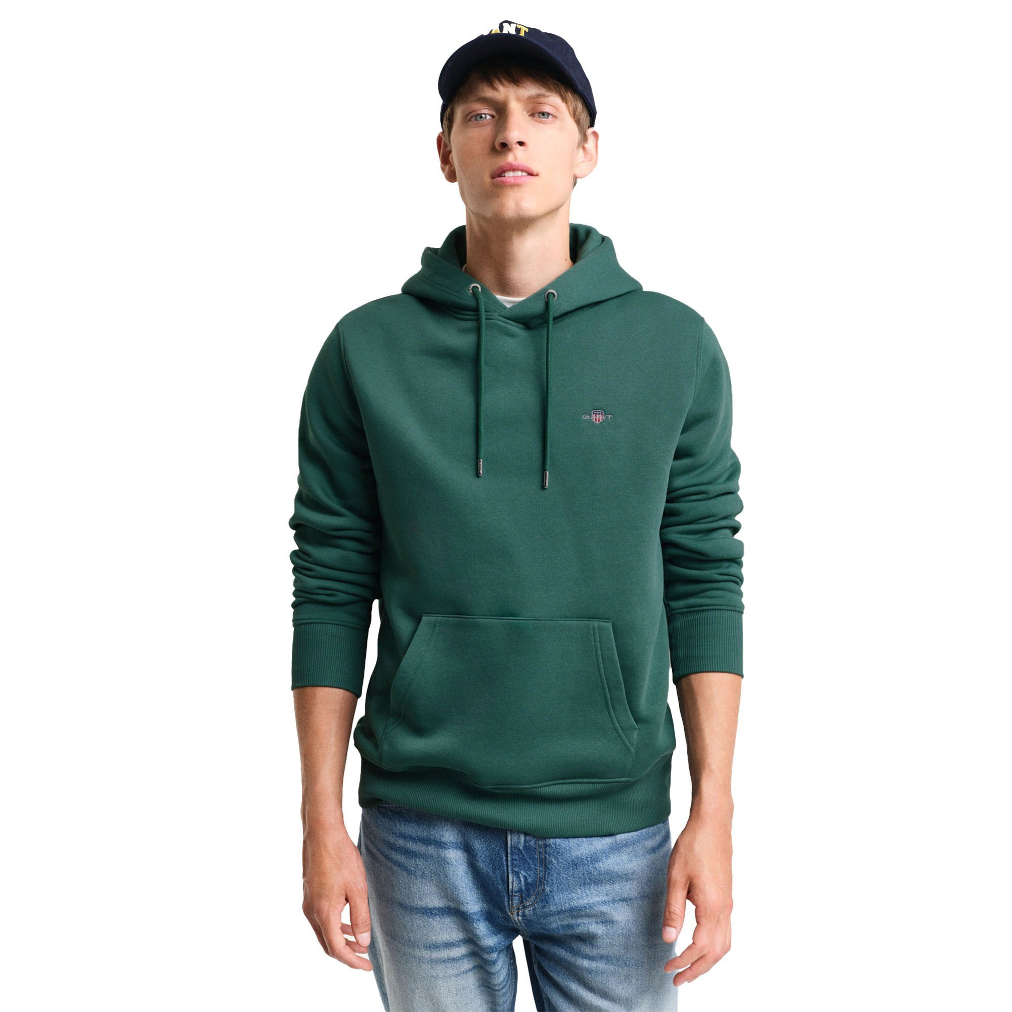 Gant Sweatshirt Herren Sweatshirt Baumwolle REGULAR SHIELD HOODIE günstig online kaufen