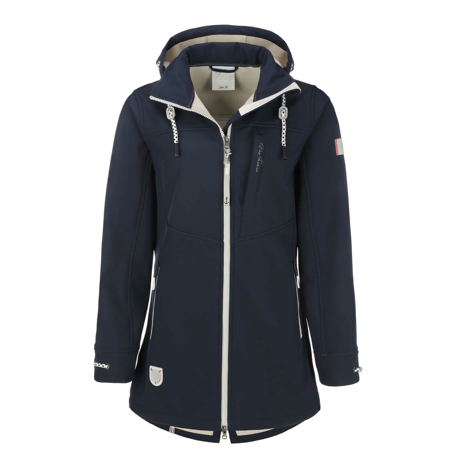 Dry Fashion Softshellmantel Damen Mantel Rerik - Softshelljacke Outdoor-Jacke Softshell navy