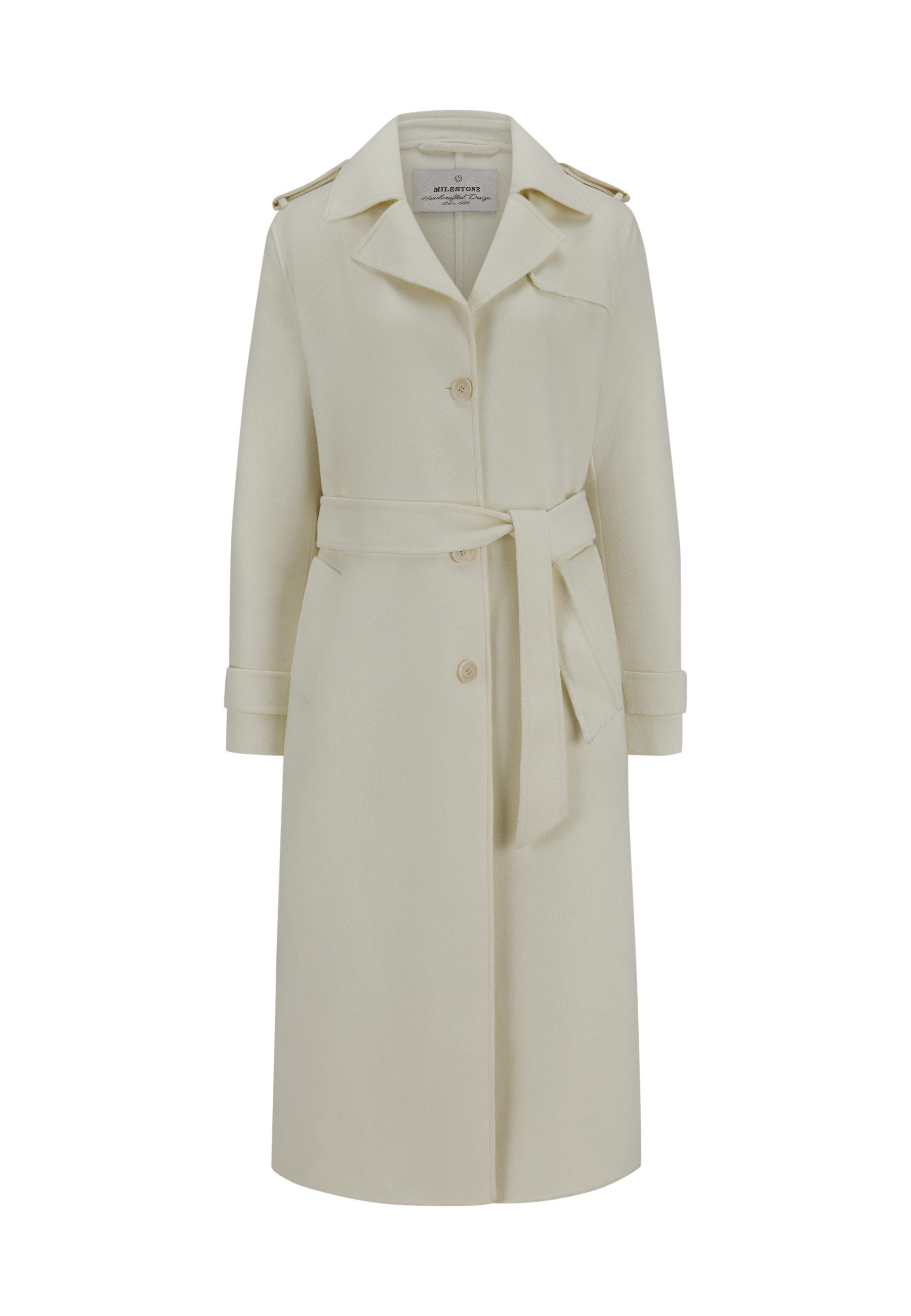 Milestone Trenchcoat MSCosmic Damen Mantel Jacke lang mit Schulterklappen