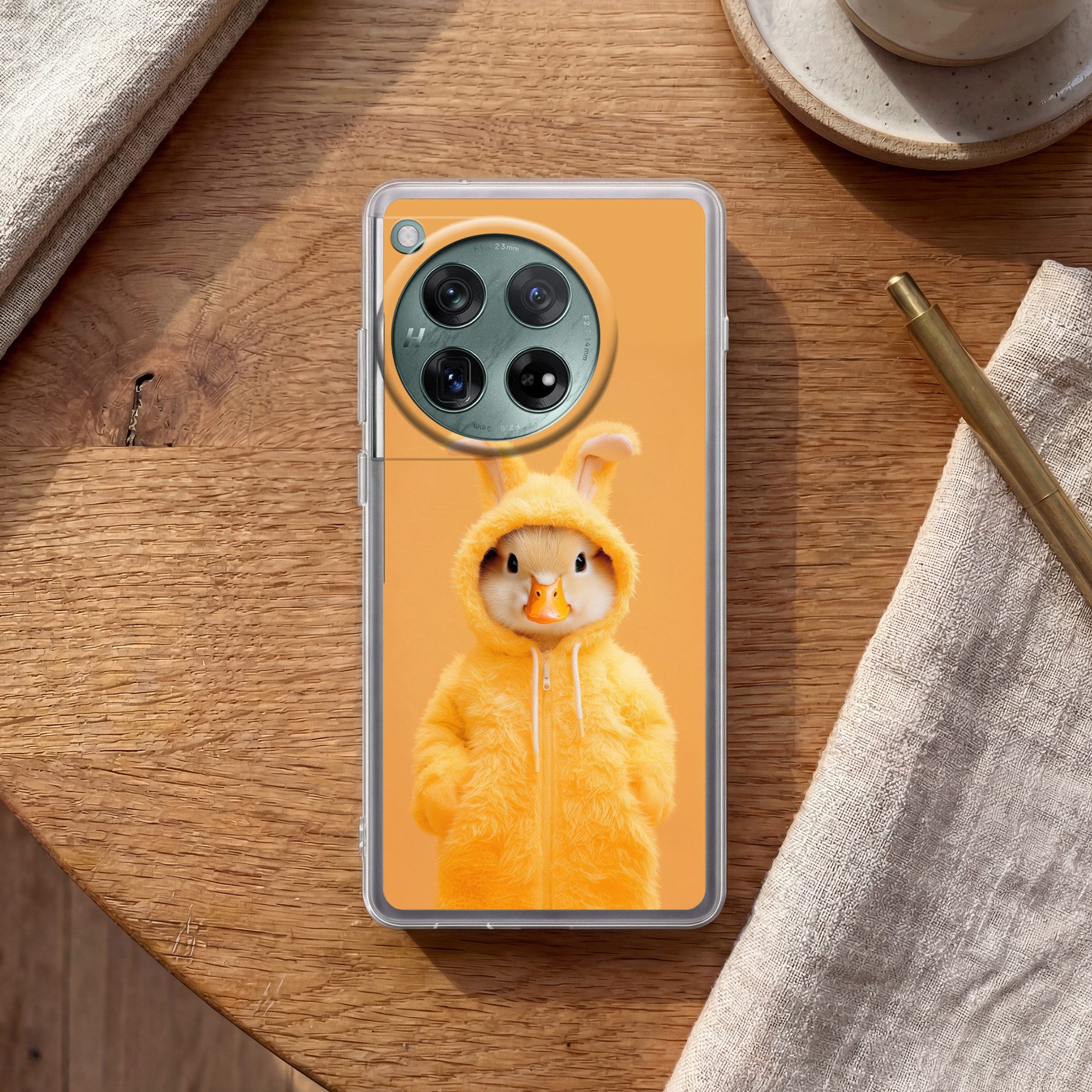 MuchoWow Handyhülle für OnePlus 12 Osterhase - Kostüm - Ente, Handy Case, Silikon, Bumper Case Dünn