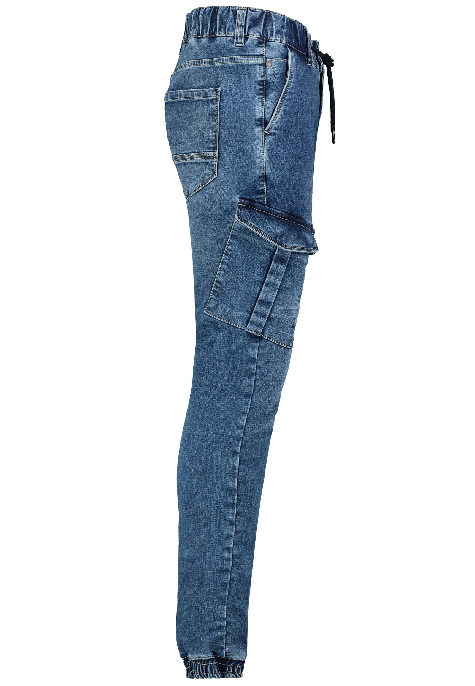 SUBLEVEL Regular-fit-Jeans Jogging Jeans mit Seitentaschen und Kordelzug Jo günstig online kaufen