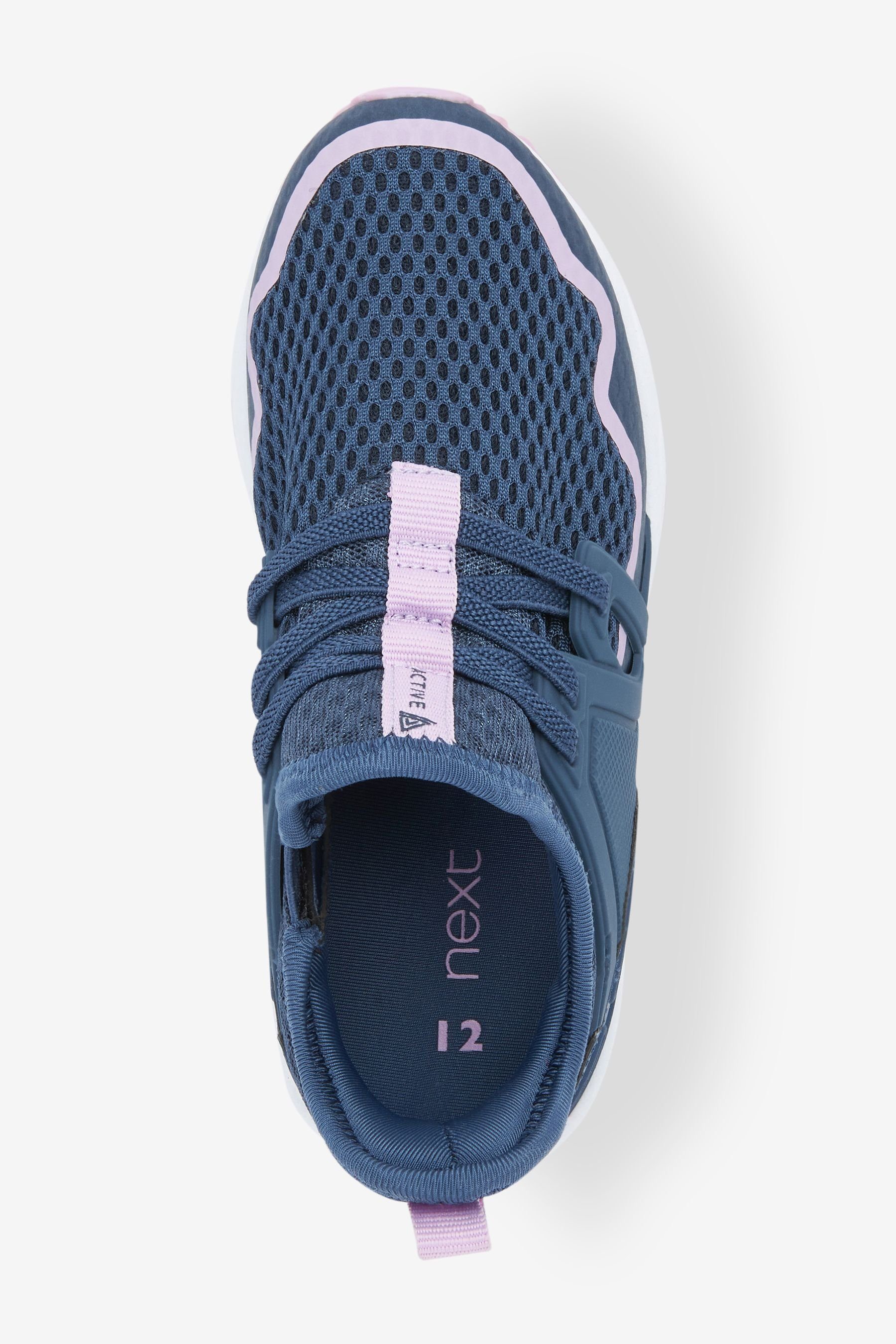 Sneaker Purple (1-tlg) Blue/Lilac mit Navy Next Sportschuh Elastischer Schnürung