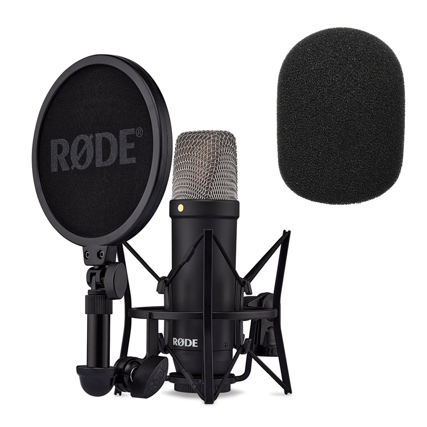 RØDE Mikrofon Rode NT1 Signature Black Mikrofon mit Popschutz (mit keepdrum WS2 Popschutz)
