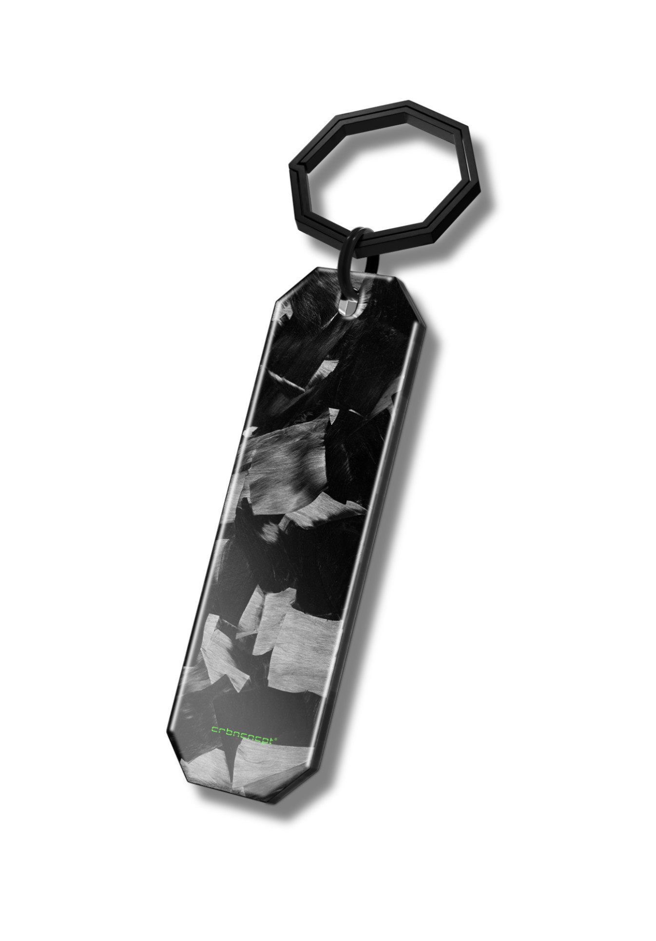 CRBNCNCPT Schlüsselanhänger Carbon Fiber Schlüsselanhänger mit Schlüsselring aus Titan - Schwarz, Ultraleichtes und Robustes Carbon & Titan