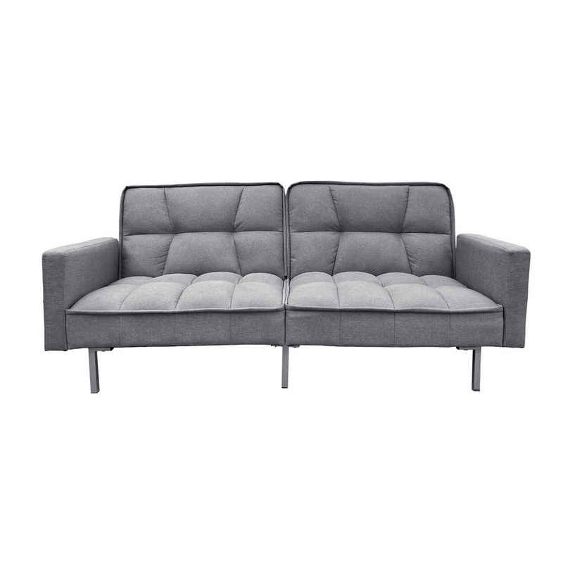 HTI-Living Schlafsofa Schlafsofa Brigga Leinen Grau, Stück 1 Teile, Funktionscouch inklusive 2 Zierkissen