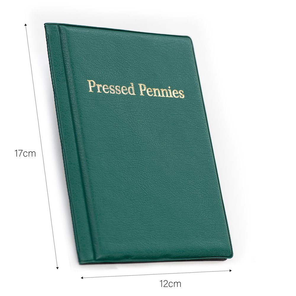 MC.Sammler Sammleretui Münzalbum Taschenalbum für 96 Stück Pressed Pennies , Grün