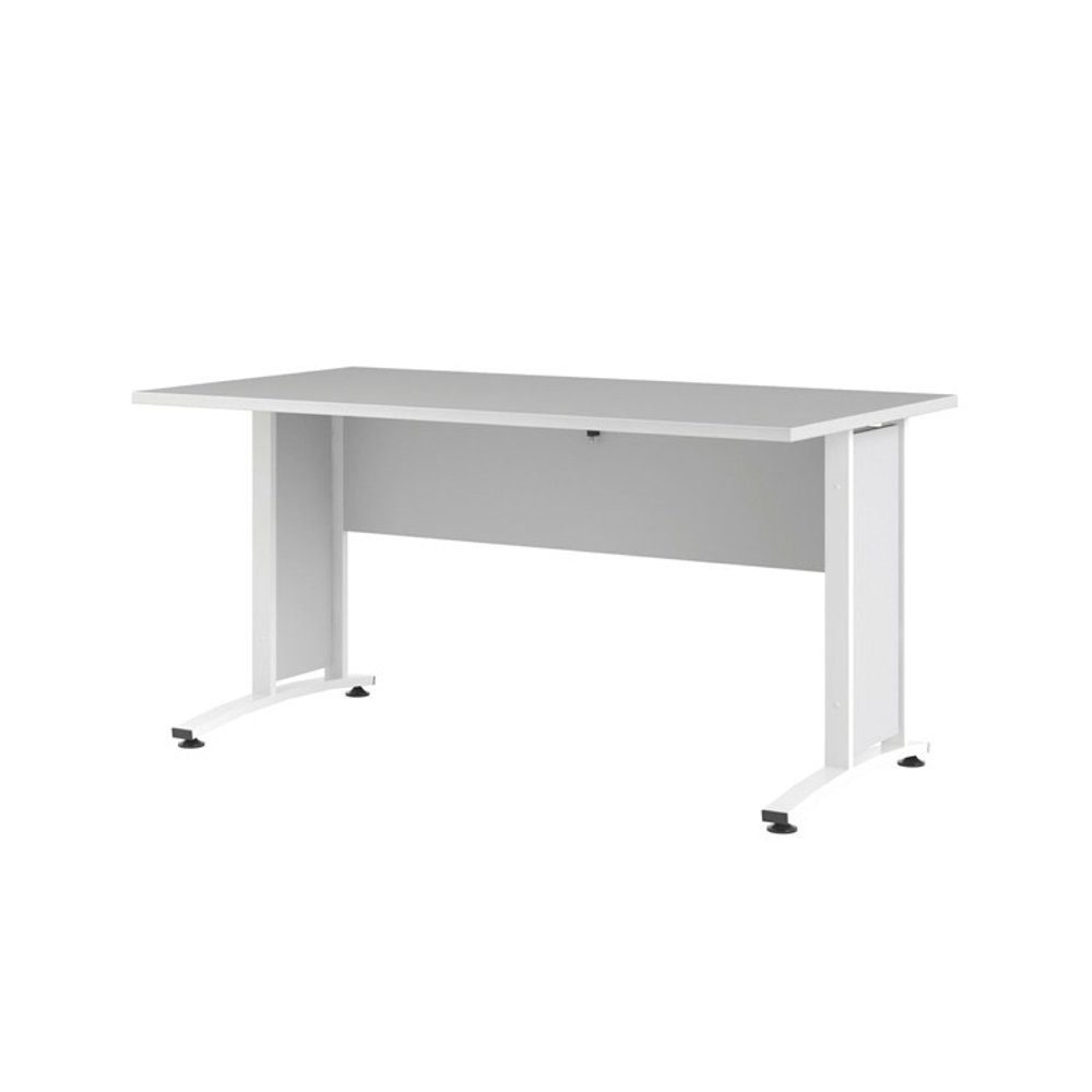 ebuy24 Schreibtisch Prisme Schreibtisch Breite 150 cm weiss.