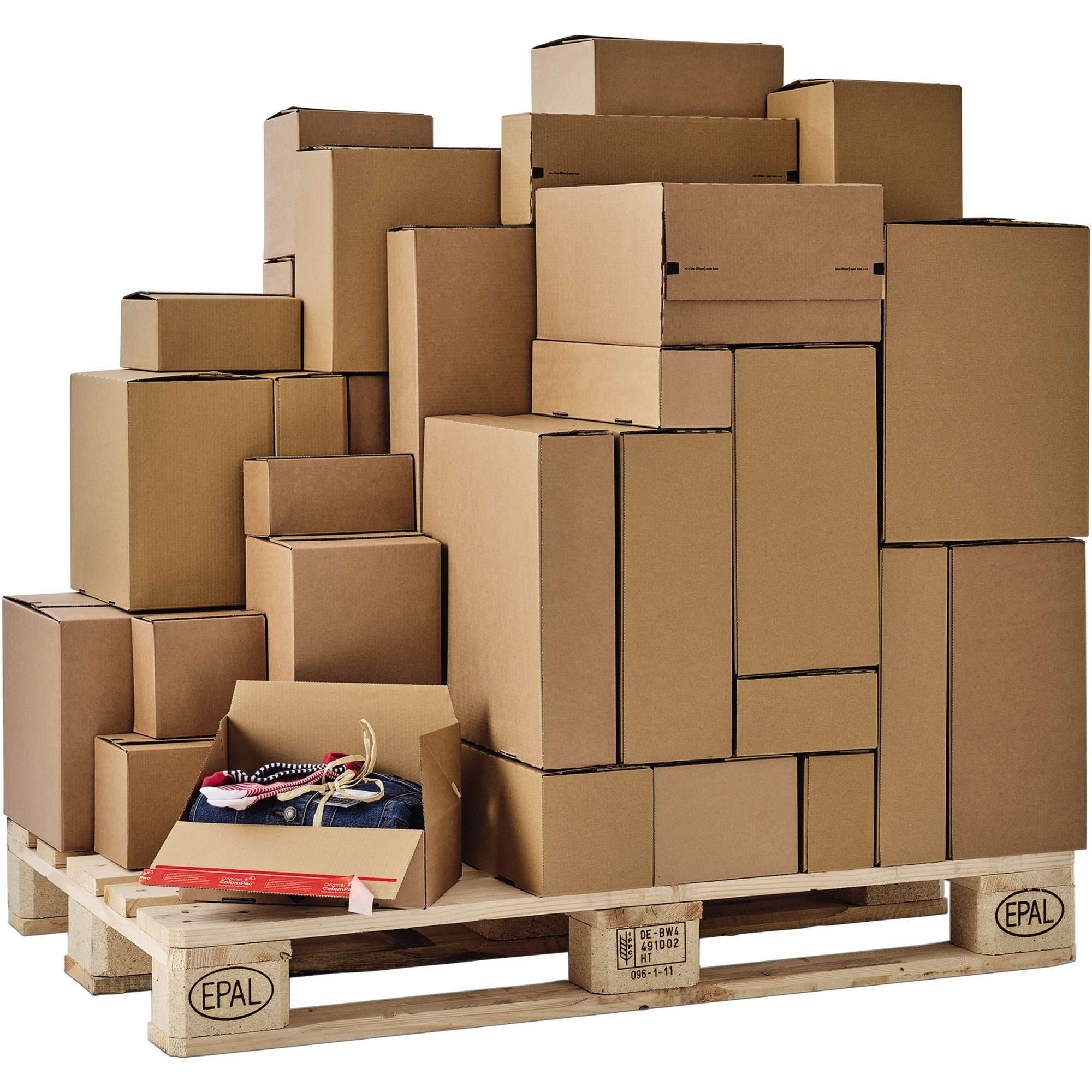 COLOMPAC Versandkarton Versandkarton Eurobox CP154.201515 195x145x140mm braun (20 Stück)